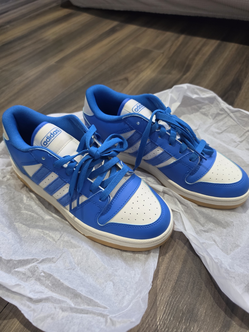Adidas Break Start J Blue White Gum Sole Sneakers US 7Y / Women's 8.5